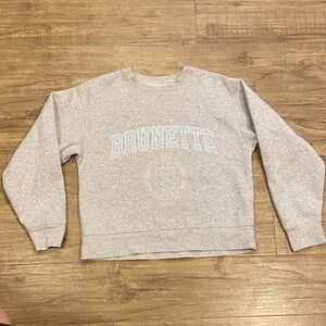 Brunette The Label Light Gray Sweatshirt